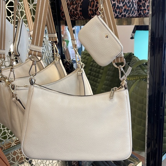 Kate Spade Rosie Shoulder Bag With Tech Attachment AirPod 
Parchment 
NWT - Picture 6 of 16